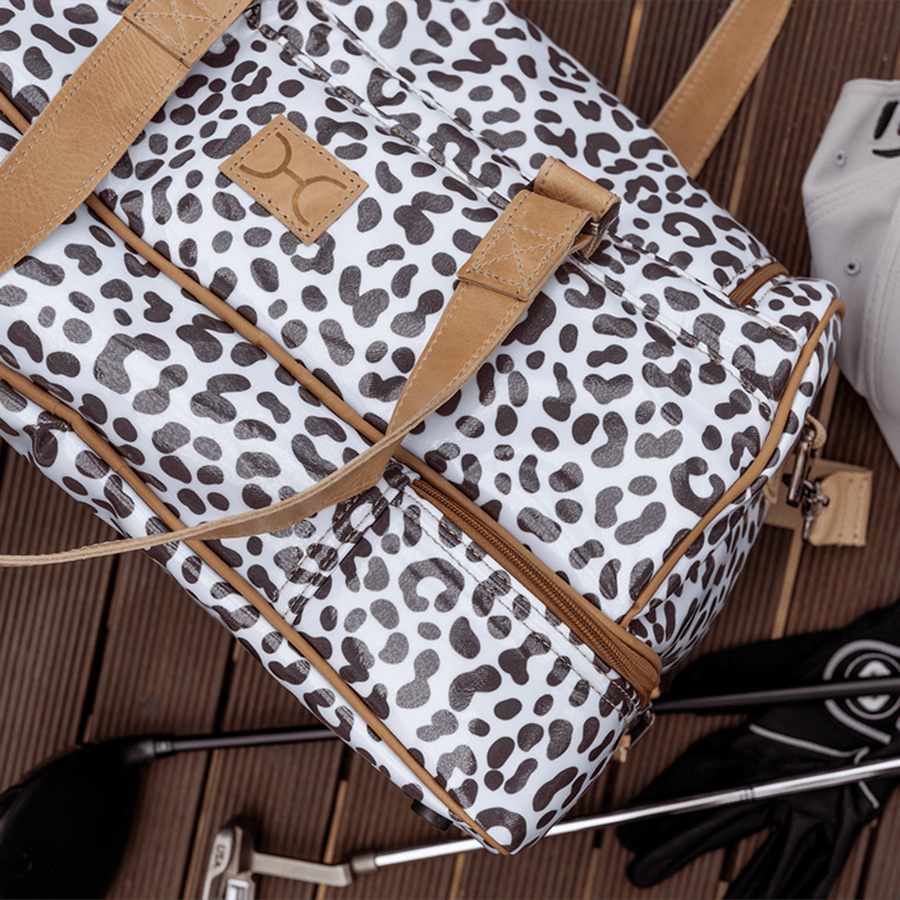 Golf Bag | Laminated Fabric with Genuine Leather Travel Golf Bag Laminated Fabric by Thandana