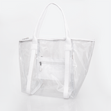 Island Hopper Tote | High Grade Pvc with Genuine Leather Handbag by Thandana