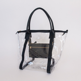 Island Hopper Tote | High Grade Pvc with Genuine Leather Handbag by Thandana