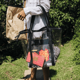 Island Hopper Tote | High Grade Pvc with Genuine Leather Handbag by Thandana