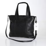 Jax Handbag | Genuine Leather Black Leather / Gunmetal (default) Handbag by Thandana