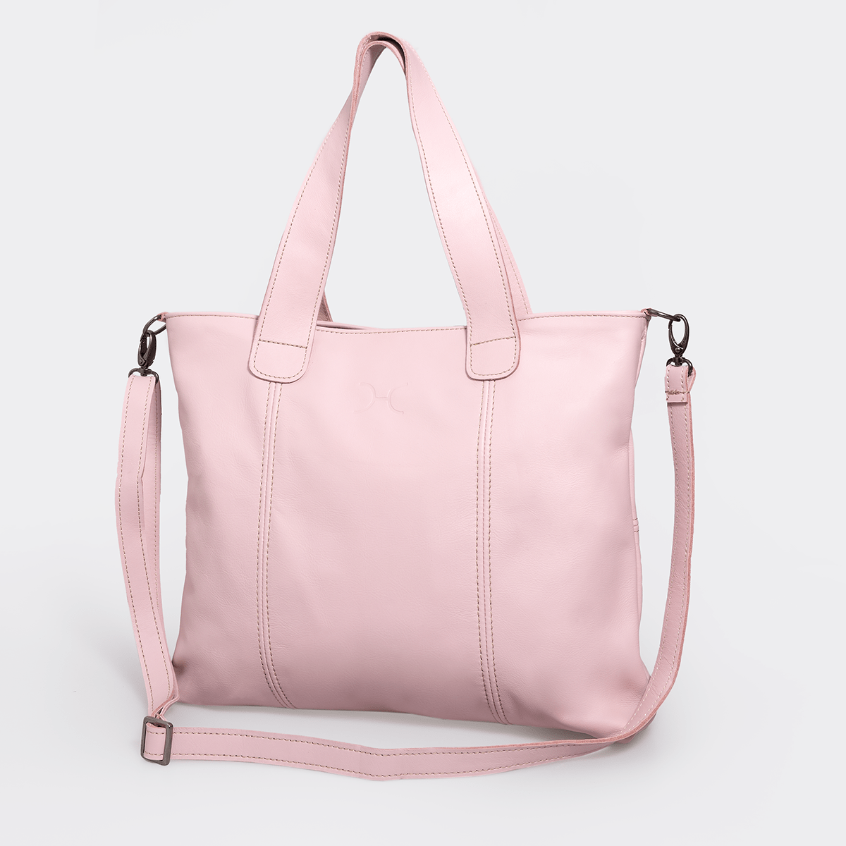 Jax Handbag | Genuine Leather Blush Leather / Gunmetal (default) Handbag by Thandana
