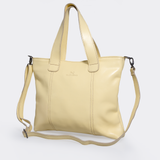 Jax Handbag | Genuine Leather Butter / Gunmetal (default) Handbag by Thandana