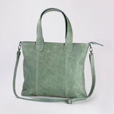 Jax Handbag | Genuine Leather Green Leather / Gunmetal (default) Handbag by Thandana