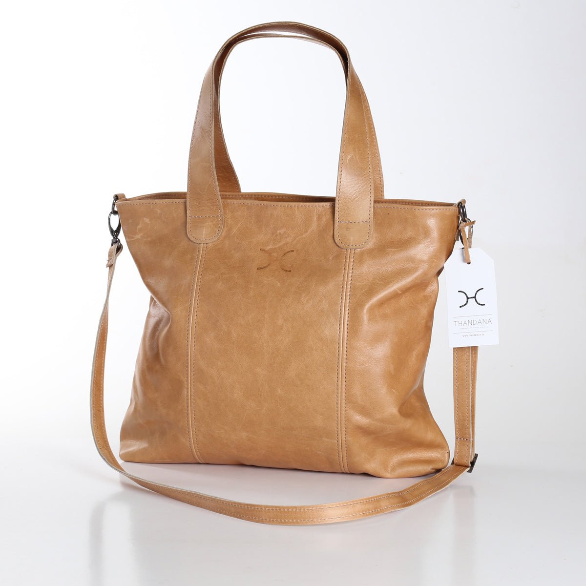 Jax Handbag | Genuine Leather Hazelnut Leather / Gunmetal (default) Handbag by Thandana