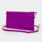 Jaynie Crossbody Sling | Genuine Leather Electric Pink Leather / Gunmetal (default) Crossover Handbag by Thandana