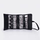 Jewellery Wrap | Genuine Leather Black Leather with Geo Black Jewellery Wrap by Thandana