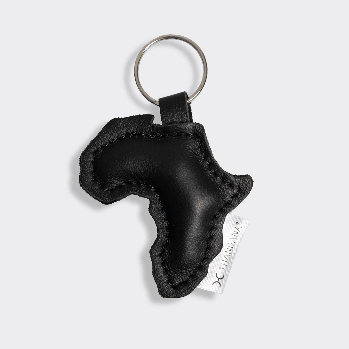 Key Ring Africa | Genuine Leather Black Leather Key Ring by Thandana