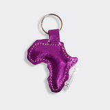 Key Ring Africa | Genuine Leather Electric Pink Leather Key Ring by Thandana