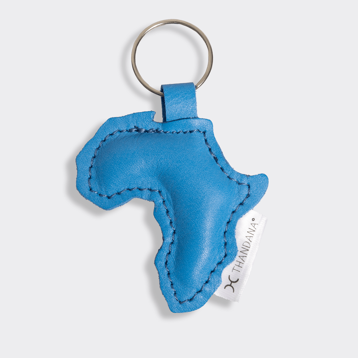 Key Ring Africa | Genuine Leather Royal Blue Leather Key Ring by Thandana