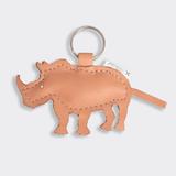 Key Ring Animal | Genuine Leather Coral Rhino Leather Key Ring by Thandana