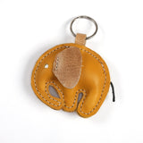 Key Ring Animal | Genuine Leather Mustard Ellie Leather Key Ring by Thandana