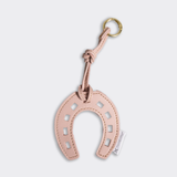 Key Ring Charms | Genuine Leather Blush Horseshoe Leather Key Ring by Thandana