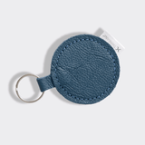 Key Ring Disc | Genuine Leather Aqua Leather Key Ring by Thandana