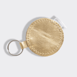 Key Ring Disc | Genuine Leather Gold Leather Key Ring by Thandana