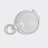 Key Ring Disc | Genuine Leather Silver Leather Key Ring by Thandana