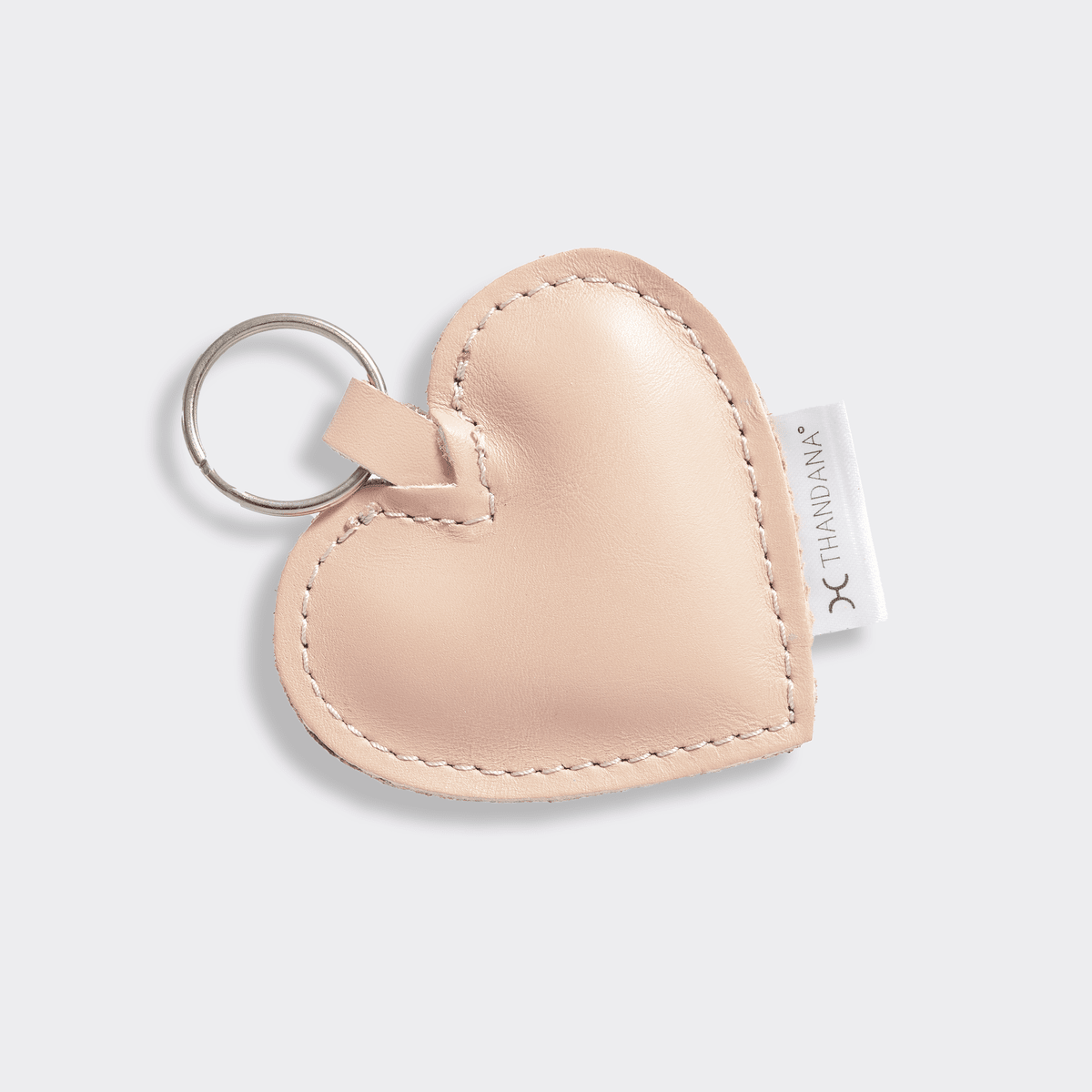 Key Ring Heart | Genuine Leather Blush Leather Key Ring by Thandana