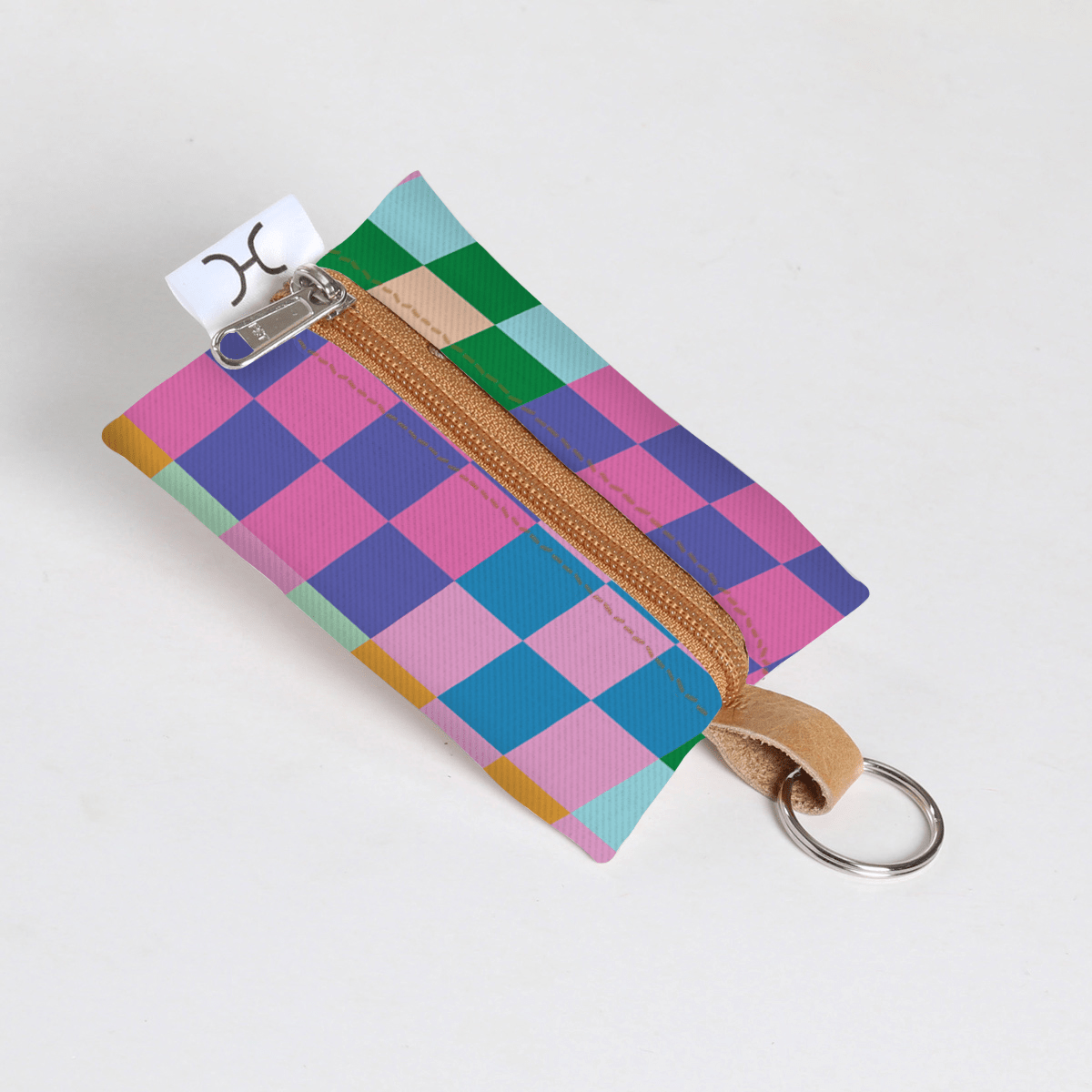 Key Ring | Laminated Fabric Checker - Preppy Key Ring by Thandana