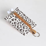 Key Ring | Laminated Fabric Cheetah - White Key Ring by Thandana