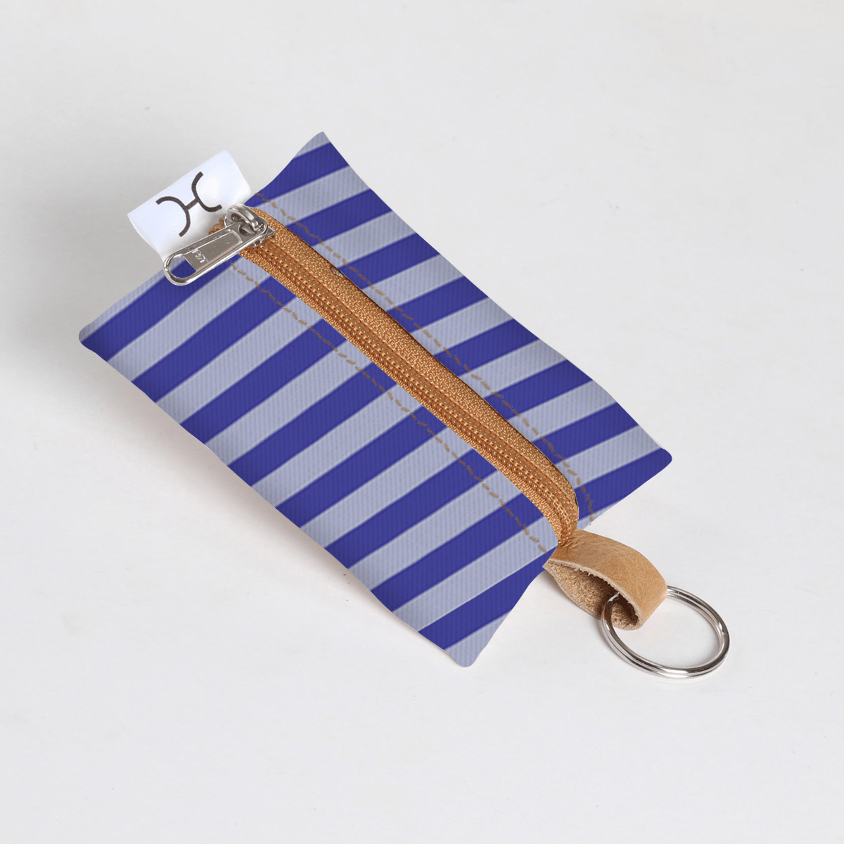Key Ring | Laminated Fabric Linear - Jet Key Ring by Thandana