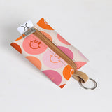 Key Ring | Laminated Fabric Smiley - Blush Key Ring by Thandana