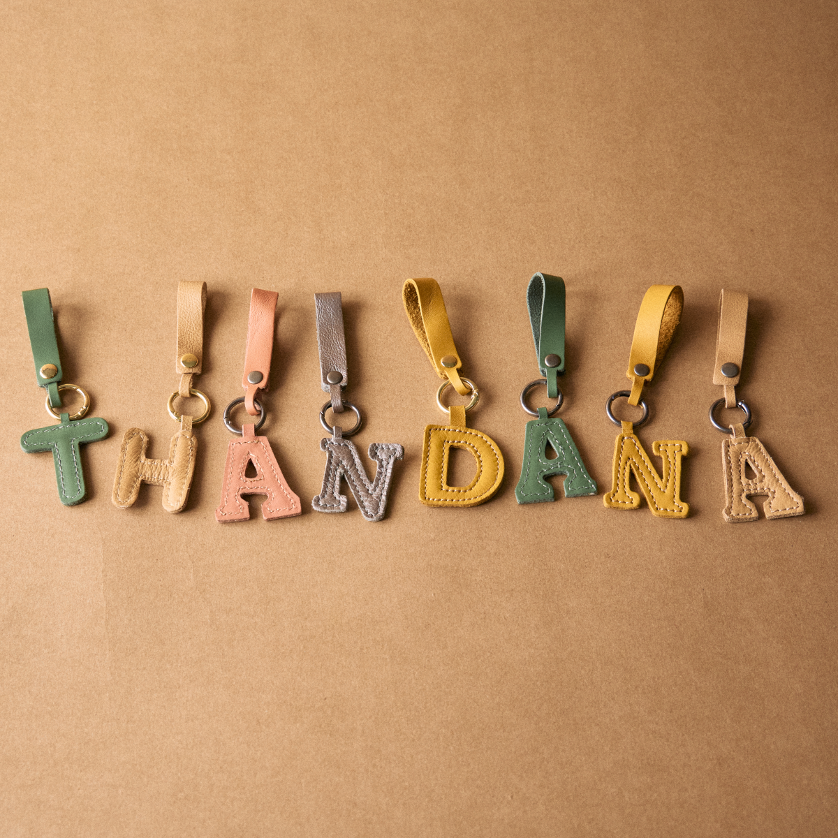 Key Ring Letters | Genuine Leather Key Ring by Thandana