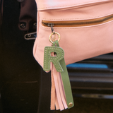 Key Ring Letters | Genuine Leather r Key Ring / Aqua Leather Key Ring by Thandana