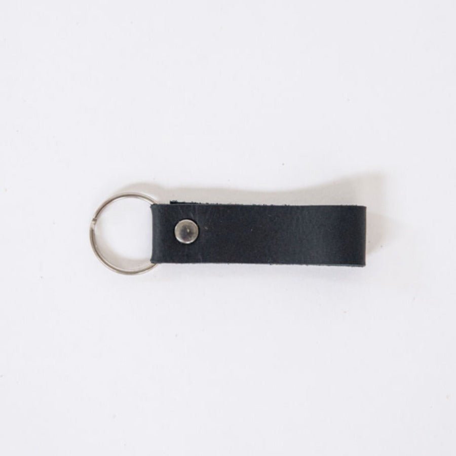 Key Ring Strip | Genuine Leather Black Leather Key Ring by Thandana