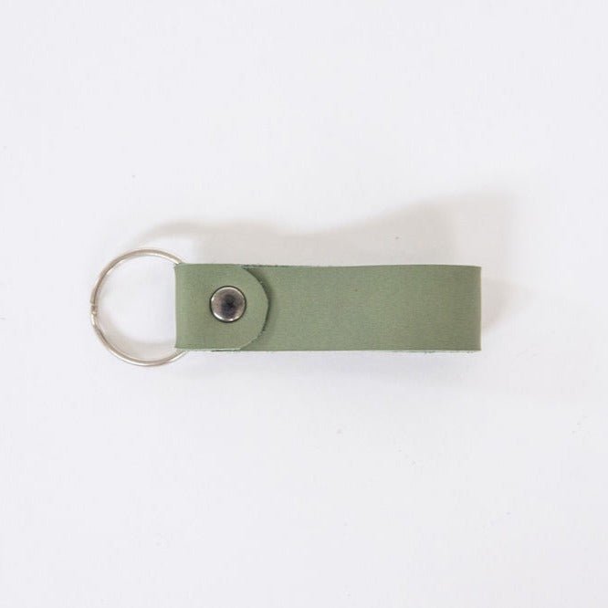 Key Ring Strip | Genuine Leather Green Leather Key Ring by Thandana