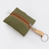 Key Ring | Wax Canvas with Genuine Leather Key Ring by Thandana