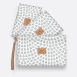 Kids Accessory Pouches 3 in 1 | Laminated Fabric with Genuine Leather Scale Away with me - Moonstruck / Chunky Zip