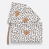 Kids Accessory Pouches 3 in 1 | Laminated Fabric with Genuine Leather Pouch by Thandana