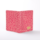 Kids B5 Notebook Hardcover | Laminated Fabric Cheetah - Pink / Chunky Zip Notebook Cover by Thandana