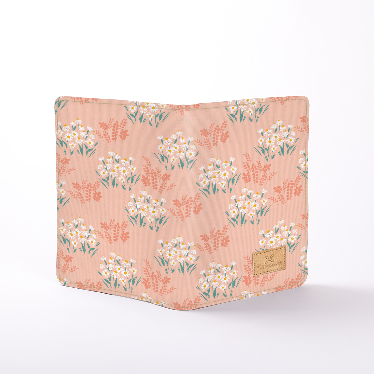Kids B5 Notebook Hardcover | Laminated Fabric Crazy Daisy - Blush / Chunky Zip Notebook Cover by Thandana