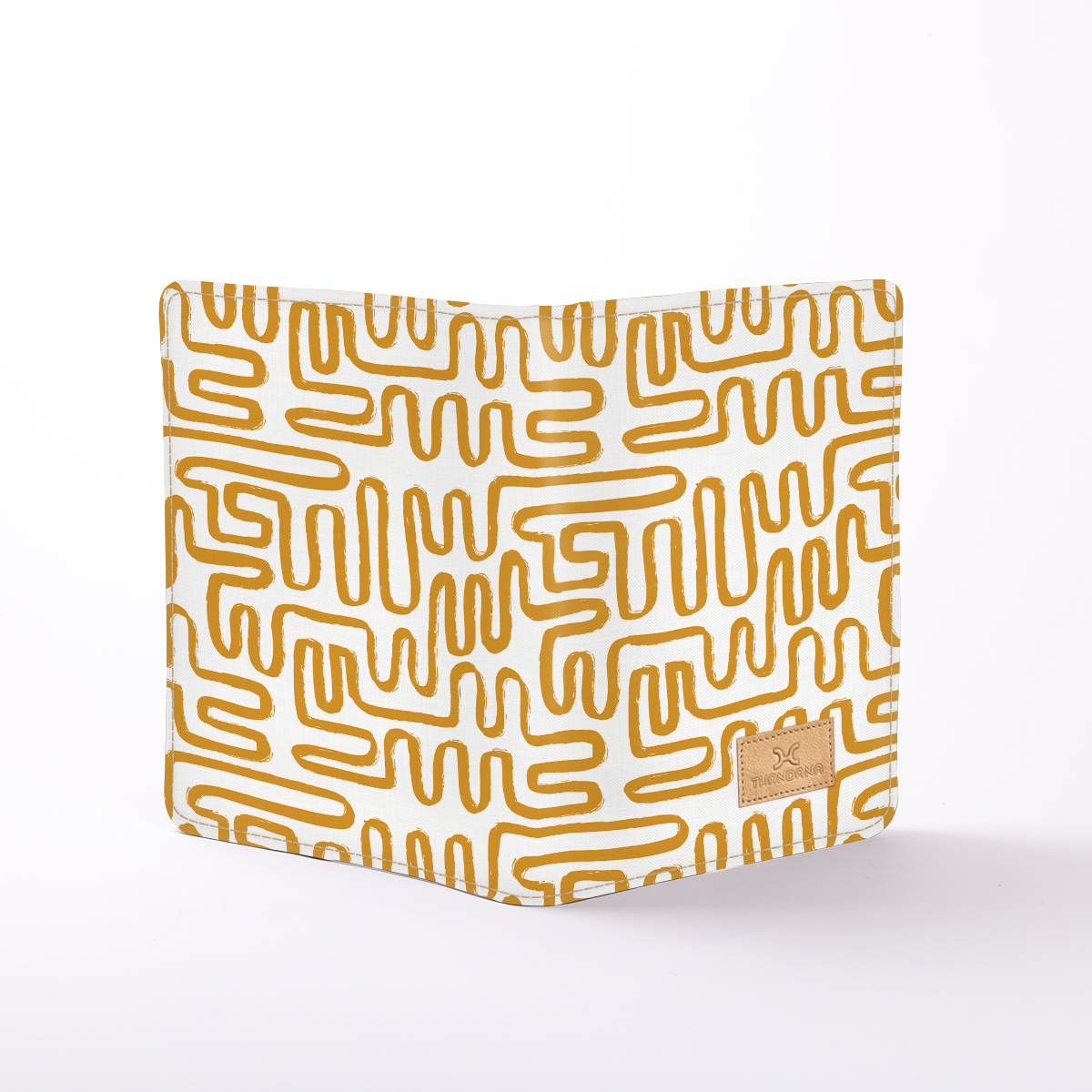 Kids B5 Notebook Hardcover | Laminated Fabric Geo - Sand / Chunky Zip Notebook Cover by Thandana