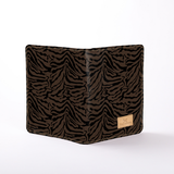 Kids B5 Notebook Hardcover | Laminated Fabric Nomad Stripe - Coffee / Chunky Zip Notebook Cover by Thandana