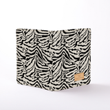 Kids B5 Notebook Hardcover | Laminated Fabric Nomad Stripe - Pitch / Chunky Zip Notebook Cover by Thandana