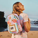 Kids Backpack | Laminated Fabric with Genuine Leather Kids Backpack by Thandana