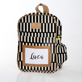 Kids backpack | laminated fabric with genuine leather - indie - pitch / chunky zip - kids backpack