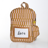 Kids backpack | laminated fabric with genuine leather - indie - sunset / chunky zip - kids backpack