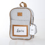 Kids Backpack | Laminated Fabric with Genuine Leather Scale Away with me - Moonstruck / Chunky Zip Kids Backpack