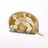 Kids Big Mouth Bag | Laminated Fabric Fauna - Earth / Chunky Zip Make Up Fabric Bag by Thandana