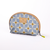 Kids Big Mouth Bag | Laminated Fabric Nova - Mist / Chunky Zip Make Up Fabric Bag by Thandana