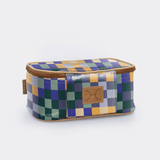 Kids Box Vanity | Laminated Fabric Checker - Jet Vanity Fabric by Thandana