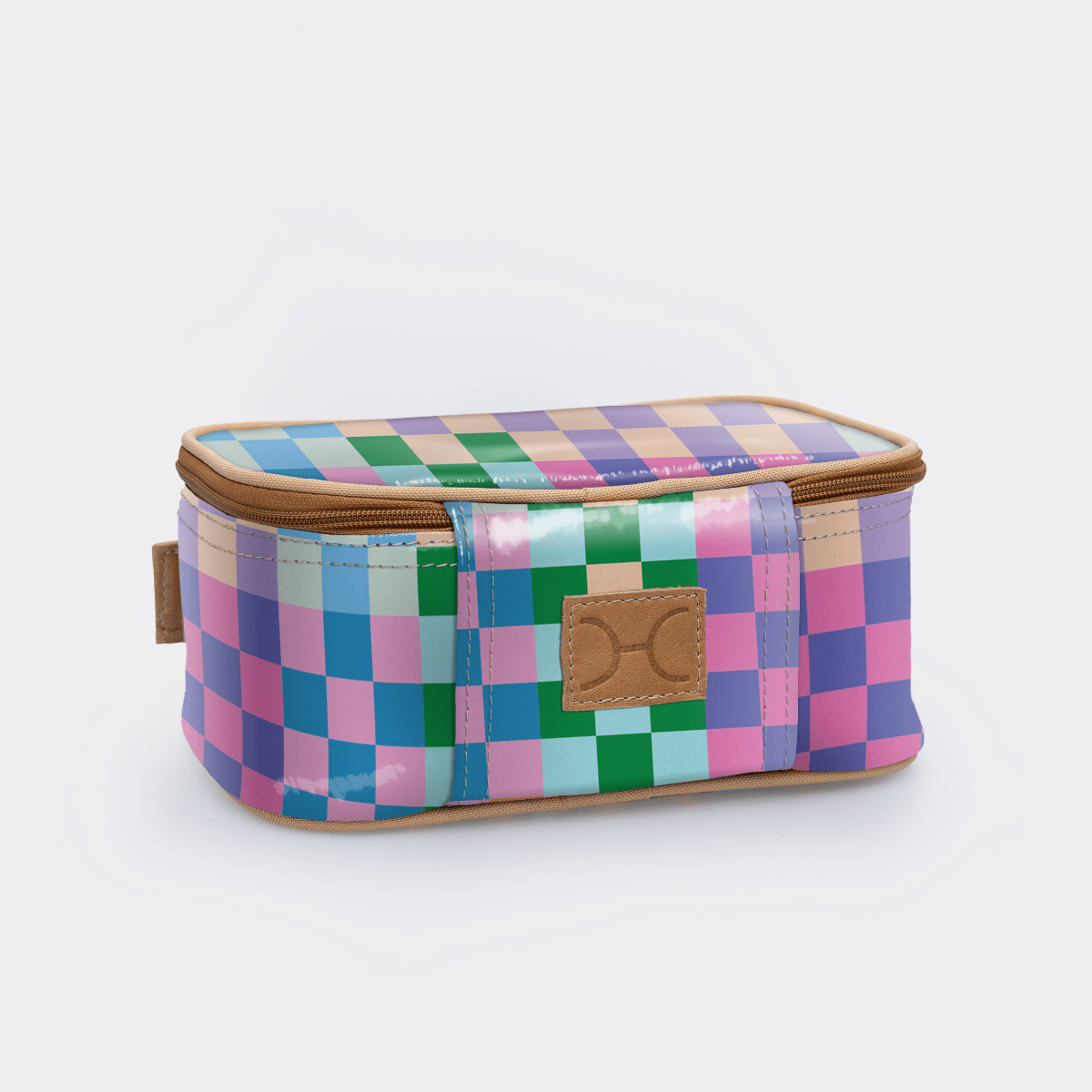 Kids Box Vanity | Laminated Fabric Checker - Preppy Vanity Fabric by Thandana