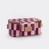 Kids Box Vanity | Laminated Fabric Checkmate - Cherry Vanity Fabric by Thandana