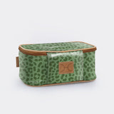 Kids Box Vanity | Laminated Fabric Cheetah - Olive Vanity Fabric by Thandana
