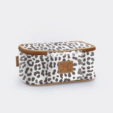 Kids Box Vanity | Laminated Fabric Cheetah - White Vanity Fabric by Thandana