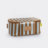 Kids Box Vanity | Laminated Fabric Coastal Stripe - Blue Vanity Fabric by Thandana