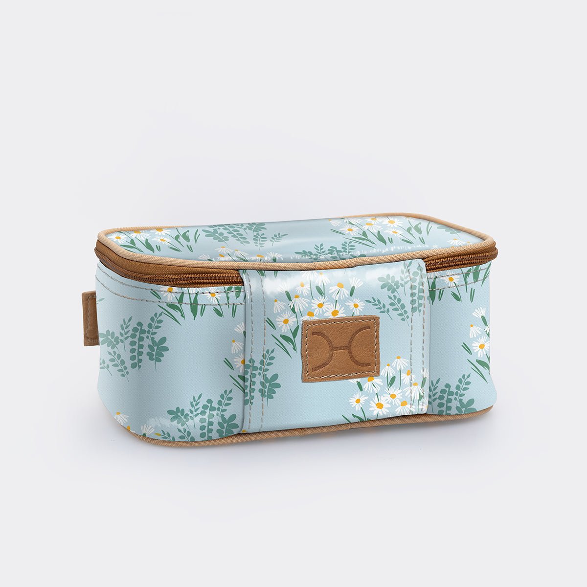 Kids Box Vanity | Laminated Fabric Crazy Daisy - Sage Vanity Fabric by Thandana